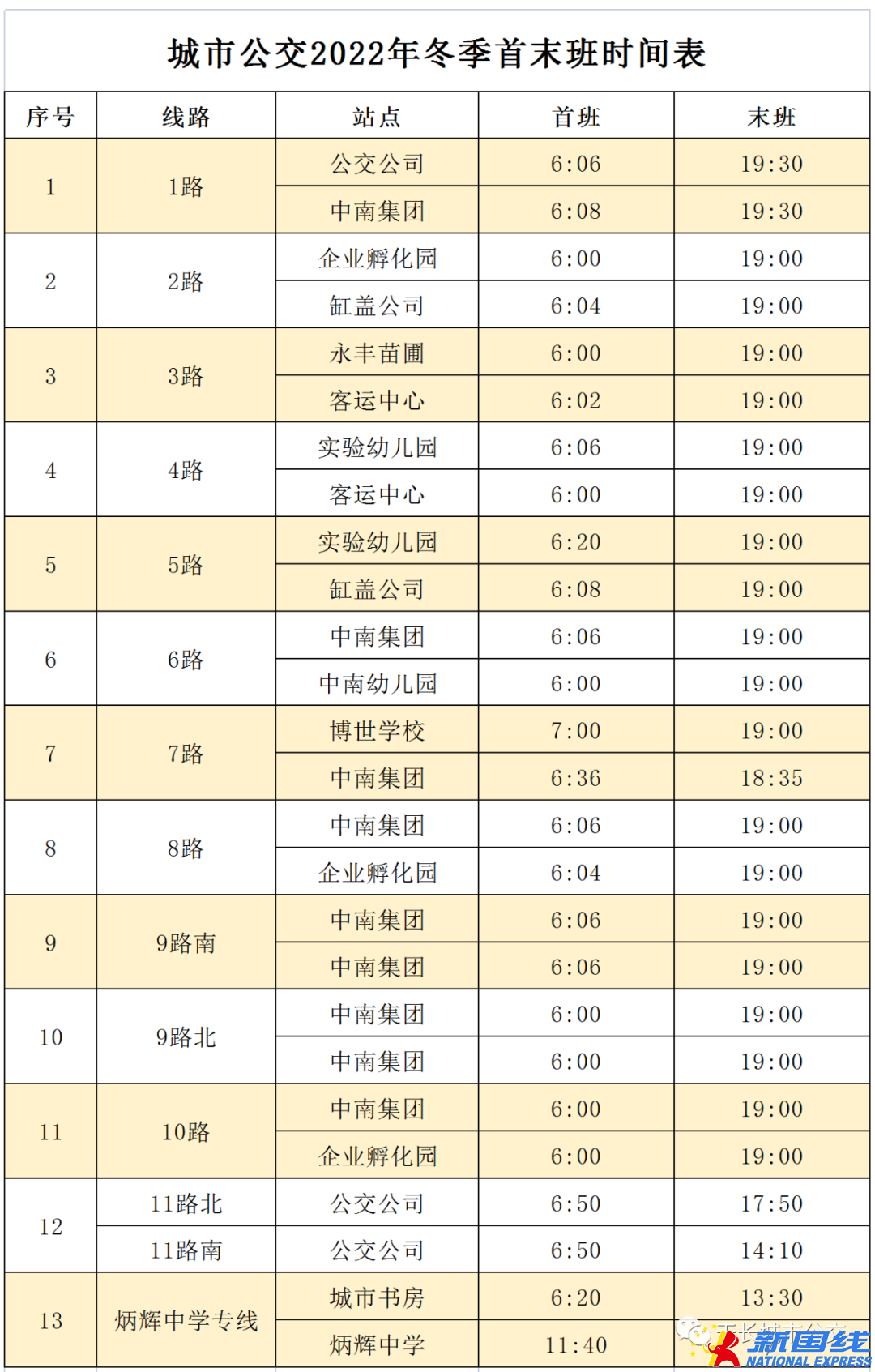 关于城市公交执行冬季运营时间的通告(图1)